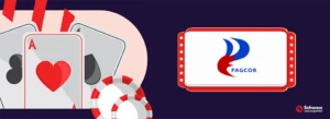 Ilse of Man Lizenz Logo auf einer weissen Plakette neben einem drei Spielkarten