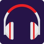 Ein rotes Headset
