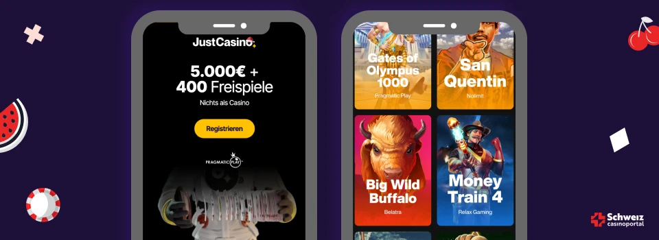 Just Casino Mobile Screenshot