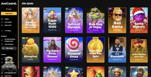 JustCasino Screenshot 3